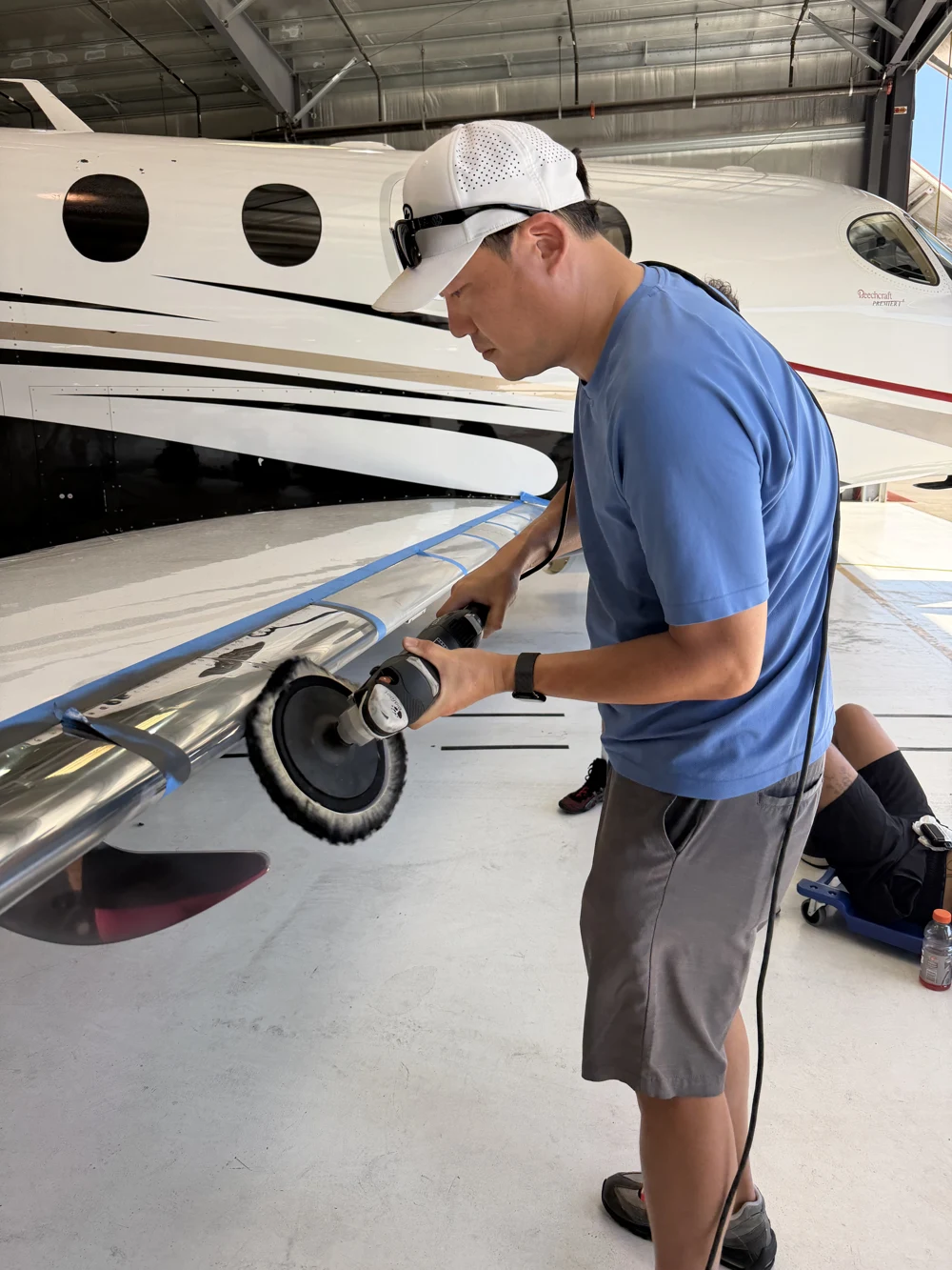 Hands-on aircraft detailing training